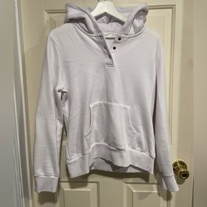 NWOT White Hoodie with Snaps